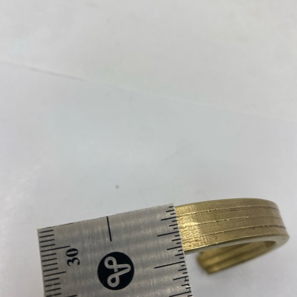 Miansai Brass gold-tone Heavy cuff bangle bracelet. - Picture 6 of 6